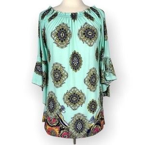 NWT Flared Sleeve Tunic Blouse